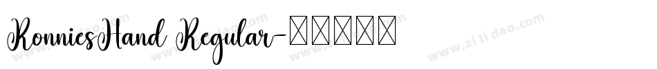 RonniesHand Regular字体转换